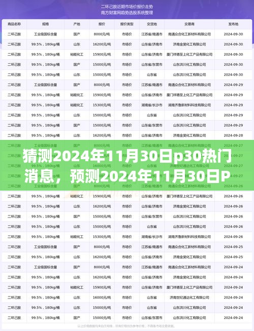 揭秘未来，2024年11月30日P30领域三大热门消息预测与解析