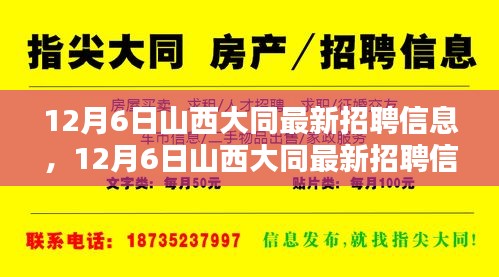 12月6日山西大同最新招聘信息，12月6日山西大同最新招聘信息全面评测，探寻最佳求职平台