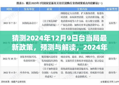 2024年台当局最新政策动向猜想与解读，深度预测与剖析