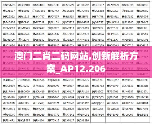 澳门二肖二码网站,创新解析方案_AP12.206