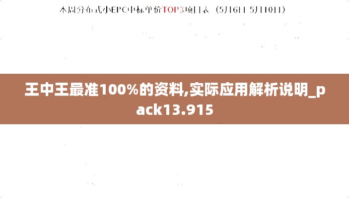 王中王最准100%的资料,实际应用解析说明_pack13.915