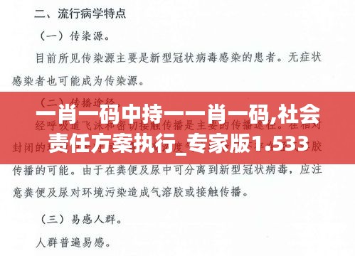 一肖一码中持一一肖一码,社会责任方案执行_专家版1.533
