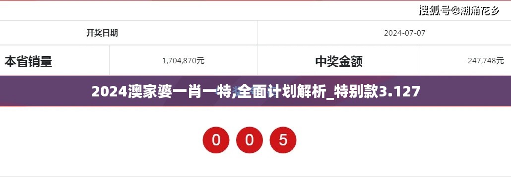 2024澳家婆一肖一特,全面计划解析_特别款3.127