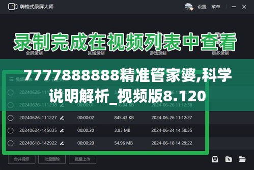 7777888888精准管家婆,科学说明解析_视频版8.120