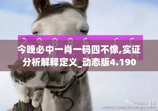 今晚必中一肖一码四不像,实证分析解释定义_动态版4.190