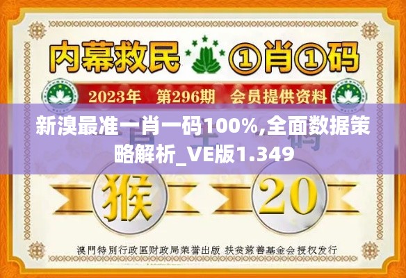 新溴最准一肖一码100%,全面数据策略解析_VE版1.349