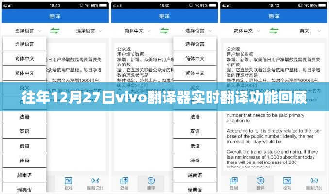 vivo翻译器实时翻译功能历年回顾