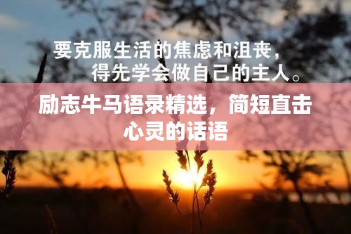 励志牛马语录精选，简短直击心灵的话语