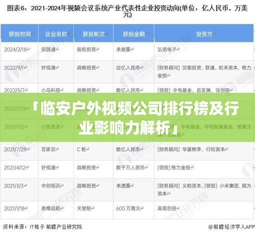 「临安户外视频公司排行榜及行业影响力解析」
