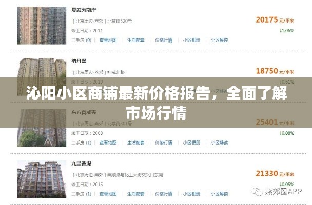 沁阳小区商铺最新价格报告，全面了解市场行情
