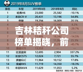 吉林秸秆公司榜单揭晓，前十名企业大放异彩！