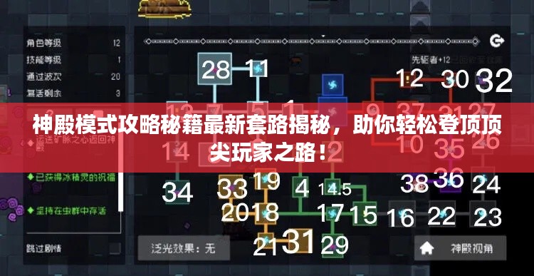 神殿模式攻略秘籍最新套路揭秘，助你轻松登顶顶尖玩家之路！
