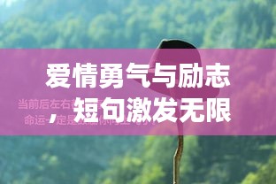 爱情勇气与励志，短句激发无限力量