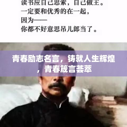 青春励志名言，铸就人生辉煌，青春箴言荟萃