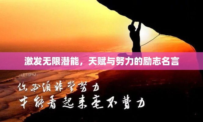 激发无限潜能，天赋与努力的励志名言