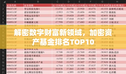 解密数字财富新领域，加密资产基金排名TOP10