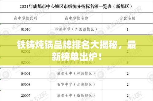 铁铸炖锅品牌排名大揭秘，最新榜单出炉！