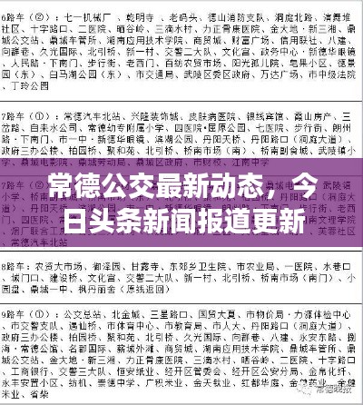 常德公交最新动态，今日头条新闻报道更新